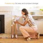 Munchkin Float Baby High Chair for Babies and Toddlers, Foldable for Easy Storage, White with Wooden Legs