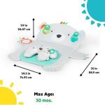 Bright Starts Tummy Time Prop & Play Baby Activity Mat with Support Pillow & Taggies - Polar Bear 35 x 29.5 in., Newborn and up