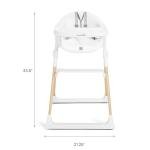 Munchkin Float Baby High Chair for Babies and Toddlers, Foldable for Easy Storage, White with Wooden Legs