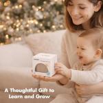 YIVEKO Baby Stacking Cups Toy, Silicone Stacking Tower Educational Baby Toys 6M+, Soft Teething Building Blocks 8 Pcs, BPA Free Sensory Infant Toy, Bath & Beach Toys, Vintage Neutral Colors-Gentle