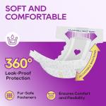 HONEY CARE All-Absorb Disposable Female Dog Diapers Small Size, Improved, 40 Count, Super Absorbent, Breathable, Wetness Indicator (Pack of 1, 40 Count Total)