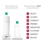 Diaper Genie Essentials Round Refill Pack of 4 | Holds Up to 1280 Newborn Diapers | Features Unscented Continuous Film | Compatible with Diaper Genie Complete and Expressions Pails