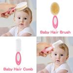 Baby Grooming Kit，Infant Safety Care Setwith Hair Brush Comb Nail Clipper Nasal Aspirator, Baby Essentials Kit for Newborn Girls Boys (14 PC-Pink Kit)