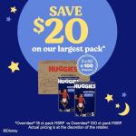 Huggies Size 4 Overnites Baby Diapers: Overnight Diapers, Size 4 (22-37 lbs), 116 Ct (2 Packs of 58), Packaging May Vary