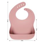 Eascrozn Silicone Bibs for Babies Toddler Set of 3, BPA Free, Soft Adjustable Waterproof Bibs for Feeding Essentials