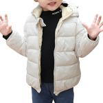 BFFBABY Winter Down Coats for Kids Baby Boys Girls Light Puffer Padded Jacket Bear Hoods Infant Outerwear White