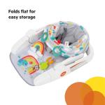 Bright Starts Learn-to-Sit Baby Floor Seat, 2-Positions Grow with Infant, Portable Baby Chair, Includes Sensory Toys, Unisex, 4-12 Months, Playful Paradise