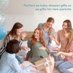 Spasilk Washcloth Wipes Set for Newborn Boys and Girls, Soft Terry Washcloth Set, Pack of 10, Aqua Bubbles, (010-1201)