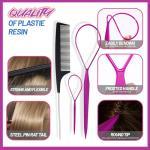 Teenitor Elastic Hair Ties, Hair Accessories for Girls, Colorful Baby Elastic Hair Bands Set Rubber Bands for Hair with Hair Clips