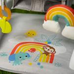 Bright Starts Learn-to-Sit Baby Floor Seat, 2-Positions Grow with Infant, Portable Baby Chair, Includes Sensory Toys, Unisex, 4-12 Months, Playful Paradise