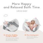 BabyBond Baby Bath Seat with Sitting & Lying 2 Modes, 3-Speed Adjustment, Powerful Suction Cups, Infant Bathtub Chair with Soft and Comfortable Towel, Folding and Hanging