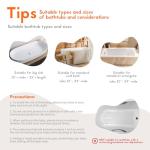 BabyBond Baby Bath Seat with Sitting & Lying 2 Modes, 3-Speed Adjustment, Powerful Suction Cups, Infant Bathtub Chair with Soft and Comfortable Towel, Folding and Hanging