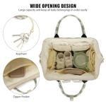 Dezcrab Baby Diaper Bag Backpack for Mom, Large Capacity Travel Nappy Bag for Boys & Girls with Stroller Straps (Corduroy Checkered Green)