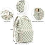Dezcrab Baby Diaper Bag Backpack for Mom, Large Capacity Travel Nappy Bag for Boys & Girls with Stroller Straps (Corduroy Checkered Green)