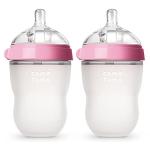 Comotomo Baby Bottle Double Pack, Pink, 8oz
