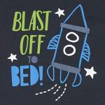 Gerber Baby Boys' 4-Piece Pajama Set, Space Blue, 18 Months