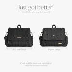 Hannah & Sophia Belle Convertible Baby Diaper Backpack & Bag in Black, Large Size, Dual Sided Water Resistant Changing Mat Included, Detachable Shoulder Straps, Easy To Use