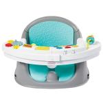 Infantino Music & Lights 3-in-1 Discovery Seat & Booster, Toddler Booster Seat for Dining Table or Kitchen Chair, Baby Activity Center & Snack Tray, Teal