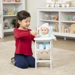 Melissa & Doug Play High Chair Pretend Play High Chair Baby Doll Accessories