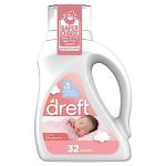 Dreft Stage 1 Newborn Baby Liquid Laundry Detergent, Gentle on Sensitive Skin, HE Compatible, 32 loads
