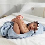 Gerber Baby 4 Piece Animal Character Hooded Towel and Washcloth Set, Blue Shark, One Size