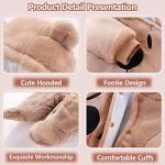ALLAIBB Baby Newborn Snowsuit Winter Hooded Footie Fleece Jumpsuit for Infant Girls Boys