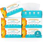 Whoopsie Wipes – The Original 100% Pure Cotton Dry Baby Wipes – Ultra Soft, Unscented, Chemical-Free Wipes for Sensitive Skin – Use Dry or Add Water for Wet Wipes – 6 Packs (600 Count)