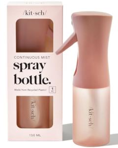Kitsch Continuous Spray Bottle for Hair – Fine Mist Water Mister & Water Spray Bottle – Recycled Hair Spray Bottle – Spray Bottles for Cleaning, Styling, Plants & More – Terracotta, 150ml