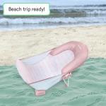 Ingenuity Foldaway 2-Position Bather, 2-Position Adjustable Support Baby Bath seat for Sink or Bathtub, Ages 0-6 Months, up to 20 pounds, Pink