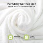 6-Pack Baby Washcloths - Soft Absorbent Viscose from Bamboo Wash Cloths for Babies, Kids, Toddlers, Infant, Newborn Bath Towels, Gentle on Sensitive Skin, 10x10 Reusable Face Towels (Depths)
