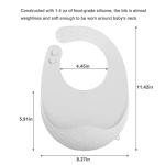 PandaEar 3 Pack Super Light Silicone Baby Bib for Boys Girls| Waterproof Baby Bibs with Pocket Food Catcher, Soft Adjustable Silicone Feeding Bibs