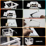 Baby Boxes with Letters for Baby Shower,Clear Baby Shower Decorations Block Boxes for Gender Reveal,Transparent Balloon Box Backdrop Birthday Party,4PCS