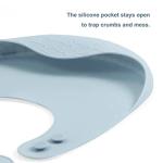 PandaEar 3 Pack Super Light Silicone Baby Bib for Boys Girls| Waterproof Baby Bibs with Pocket Food Catcher, Soft Adjustable Silicone Feeding Bibs