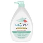 Baby Dove Sensitive Skin Care Baby Wash Fragrance Free Moisture For Baby Bath Time Fragrance Free and Hypoallergenic, Washes Away Bacteria 34 oz (Pack of 1)