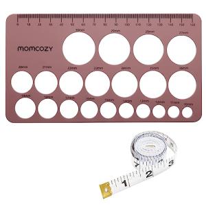 Momcozy Nipple Ruler for Flange Sizing, Soft & Flexible Silicone Measurement Tool for Breast Pump Sizing, Compatible with Momcozy, Medela, Spectra, Lansinoh, Easy to Use for Comfortable Pumping
