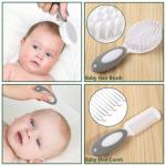 Baby Healthcare and Grooming Kit for Newborn Kids, 24PCS Upgraded Safety Baby Care Kit, Newborn Nursery Health Care Set, Baby Care Product (Grey White)