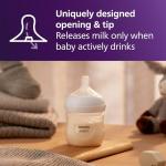 Philips Avent Natural Baby Bottles with Natural Response Nipples (Slow Flow, Flow 2), 4oz, 2-Pack, SCY900/02