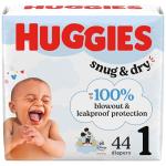 Huggies Size 1 Diapers, Snug & Dry Newborn Diapers, Size 1 (8-14 lbs), 44 Count, Packaging May Vary