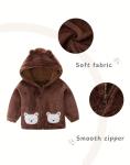Cute Bear Ear Infant Coat Unisex Warm Hooded Outerwear For Girls Boys Winter Baby Jacket 12-18 Months