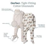 Gerber Baby Boys 4-Pack Footed Pajamas, Bears & Trucks Grey, 12 Months