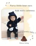 Cute Bear Ear Infant Coat Unisex Warm Hooded Outerwear For Girls Boys Winter Baby Jacket 12-18 Months