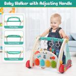 CUTE STONE Baby Gym Play Mat & Learning Walker, Activity Mat with Play Piano, Musical Activity Center with Lights, Baby Push Walkers & Tummy Time Mat for Infant Newborn Toddlers