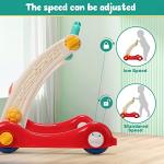 CUTE STONE Baby Gym Play Mat & Learning Walker, Activity Mat with Play Piano, Musical Activity Center with Lights, Baby Push Walkers & Tummy Time Mat for Infant Newborn Toddlers