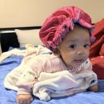 AKISS Baby Infant Newborn Toddler Satin Silk Hair Bonnet for Baby Girl Boy Sleeping Kids Cap Hat 0-3 Months