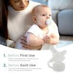 Nippii Freezable Pacifier for Baby Teething Relief - Safe Infant Teether with Cooling Effect - Easy to Clean, Medical Grade Soft Silicone - BPA Free - for Babies 0-9 Months - Made in USA