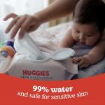 Huggies Skin Essentials Baby Wipes, Hypoallergenic, 99% Water, 2 Flip Top Packs (112 Wipes Total)