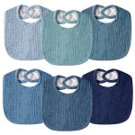 Wrrernsin Muslin Baby Bibs for Unisex Boys Girls, Cotton Drool Bib, Adjustable Newborn Bib for Drooling and Teething