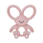 Dr. Brown's Flexees Teether, Pink Bunny, Soft 100% Silicone Baby Teether, BPA Free, 3m+, 1 Pack