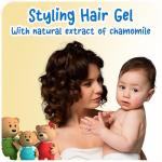 Ricitos de Oro Chamomile Hair Gel -Preserves Natural Color, Non-Greasy, Alcohol Free, Hypoallergenic, Tear-Free, Gentle Daily Use - Baby, Kids Hair Gel, Toddler - 4.05 Oz, 3-Pack