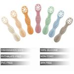 PandaEar 7 Pack Silicone Baby Feeding Spoon | Baby Led Weaning Supplies | Toddler Infant Feeding Spoon First Stage